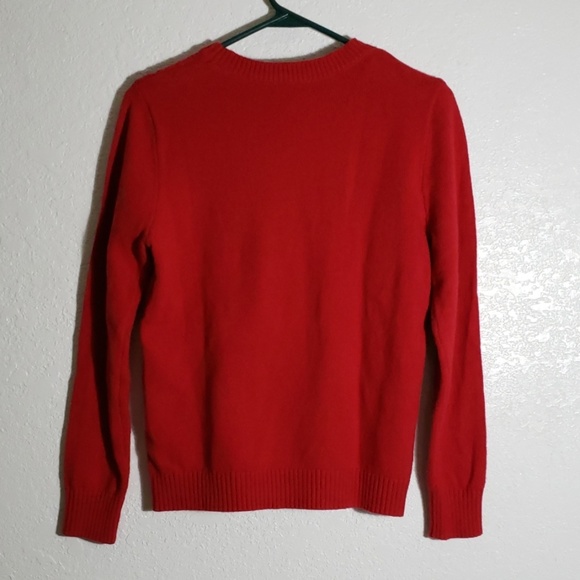 Small petite red cable sweater - Picture 3 of 4